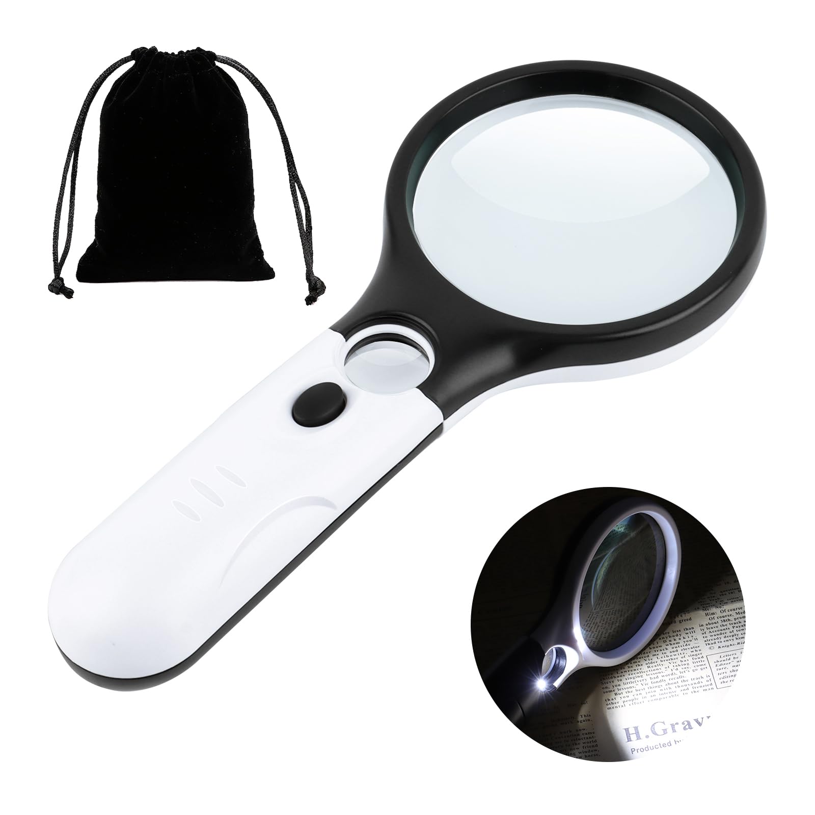 LED Leescilinder Vergrootglas LED Optisch Glas voor Lezen Sieraden Inspectie Wetenschap