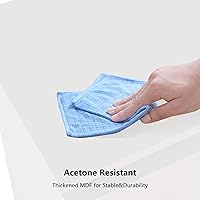 Vista 8 de Nail Tech - Escritorio de uñas para Nail Tech de 47 pulgadas, mesa de manicura con cajones/almohadilla de muñeca/ruedas bloqueables, estación