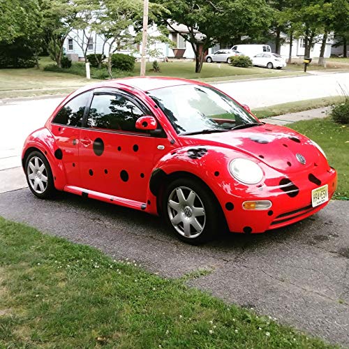 Black Spots Dots 50 Set Decals Stickers 6 Year no Fade Ladybug Costume for Car Any VW Volkswagen Beetle Bug Mini PT