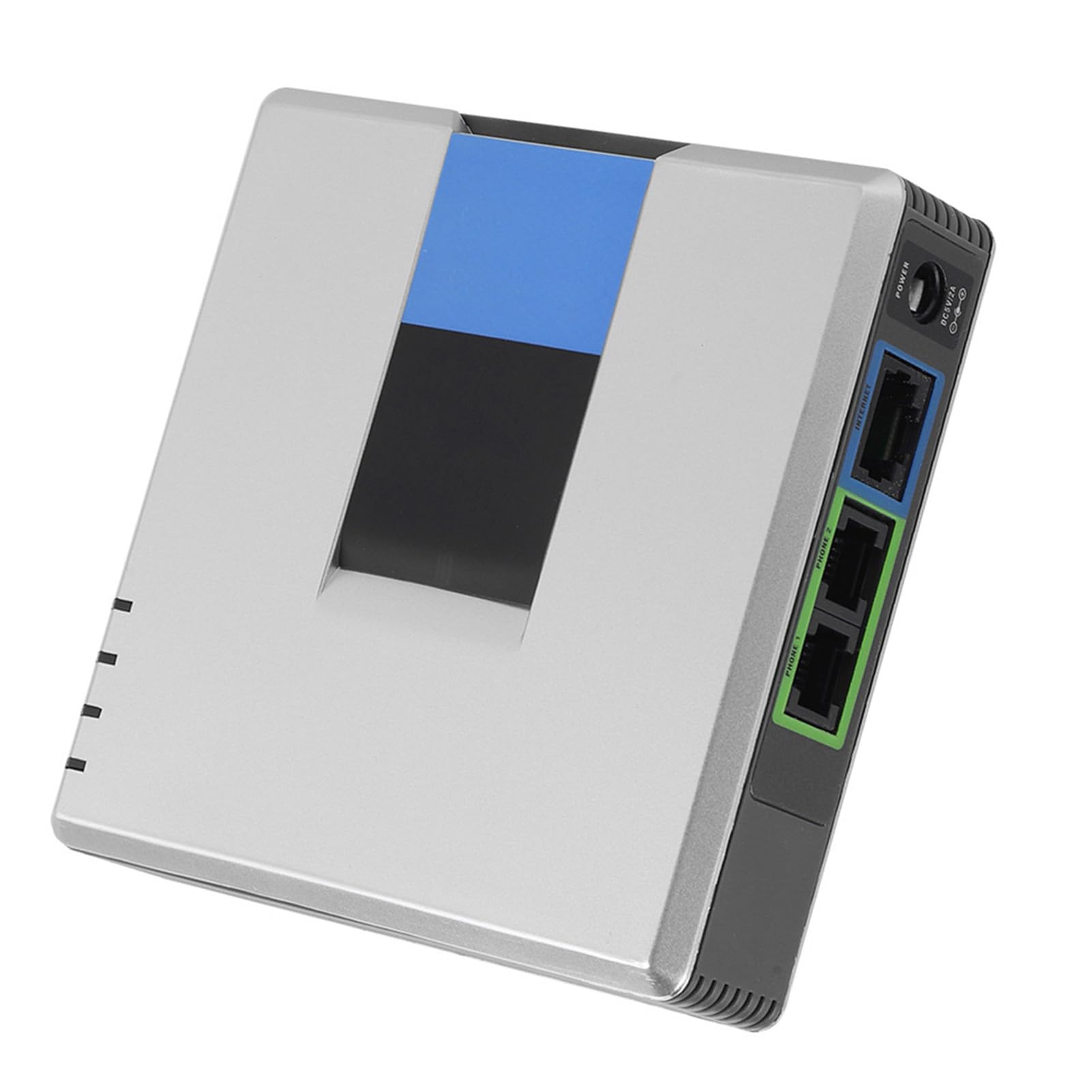 VoIP Telefon Internetowy 2 Porty Adapter SIP RJ45 Kabel dla PAP2T z instrukcją Obsługi - do połączeń Międzynarodowych (wtyczka UE)