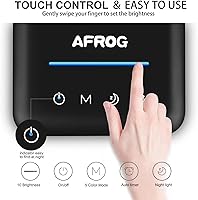 Vista 3 de AFROG - Lámpara de escritorio LED multifuncional de 3ª generación con cargador inalámbrico rápido de 10 W, puerto de carga USB, luz nocturna, 1200