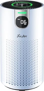 FreAire Air Purifiers for Home Large Rooms up to 1800Ft2, VisionAir 20dB Sleep Mode HEPA Air Purifier for Bedroom, with Real-Time AQI & PM2.5 Display, 360Intake & Outlet Air Cleaner