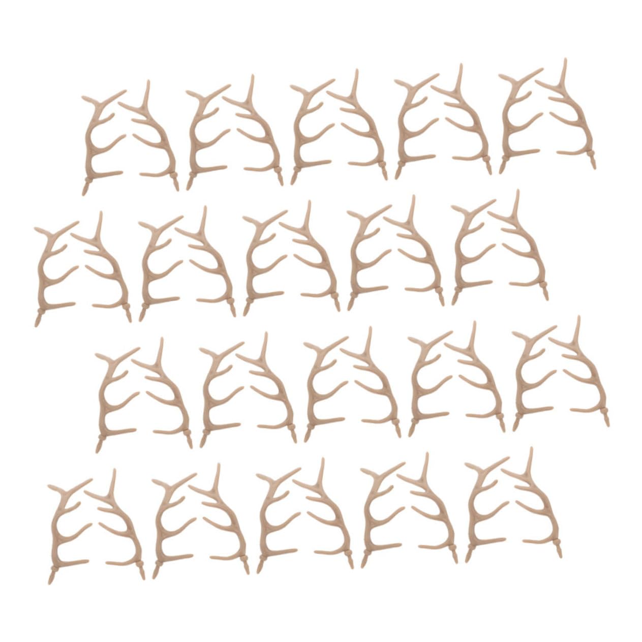 ibasenice Christmas Tree Decorations 24 Plastic Deer Antlers Snowman Hand Twigs Deer Horn Decor Mini Antlers Embellishments