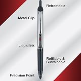 Pilot Precise V5 Refillable & Retractable Rollerball Pens, Extra Fine Point Pens 0.5 mm, Black, Pack of 8 - Ideal for School, Journaling & Office Writing – view 5