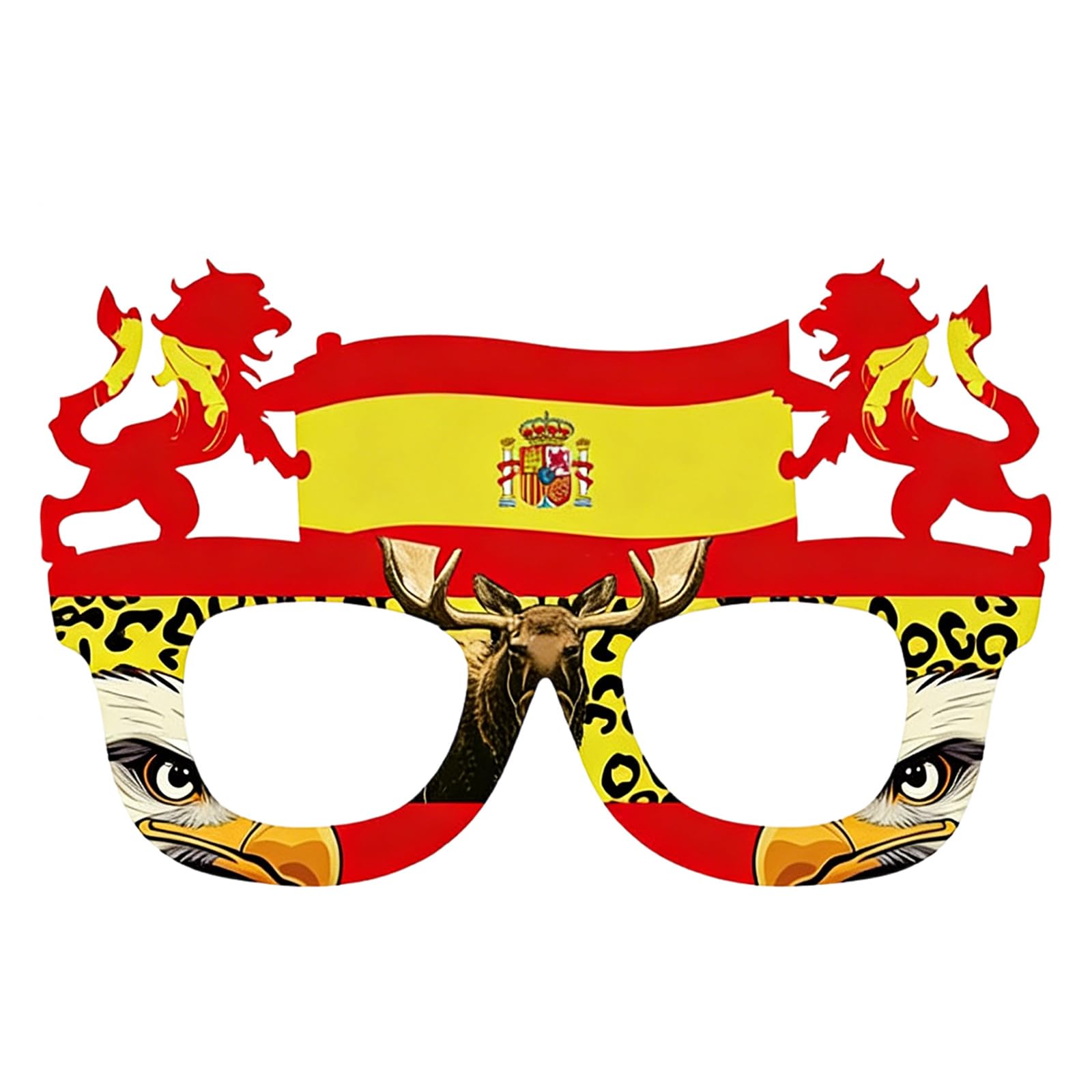 Piceioep Exciting Soccer Tournament Eyewears in 10 Different Flag Styles to Celebrate Soccer Games Celebratory Accessories Tournament Fan Glasses