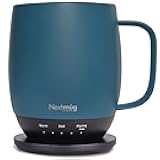 Nextmug - Temperature-Controlled, Self-Heating Coffee Mug (Slate Blue - 14 oz.)