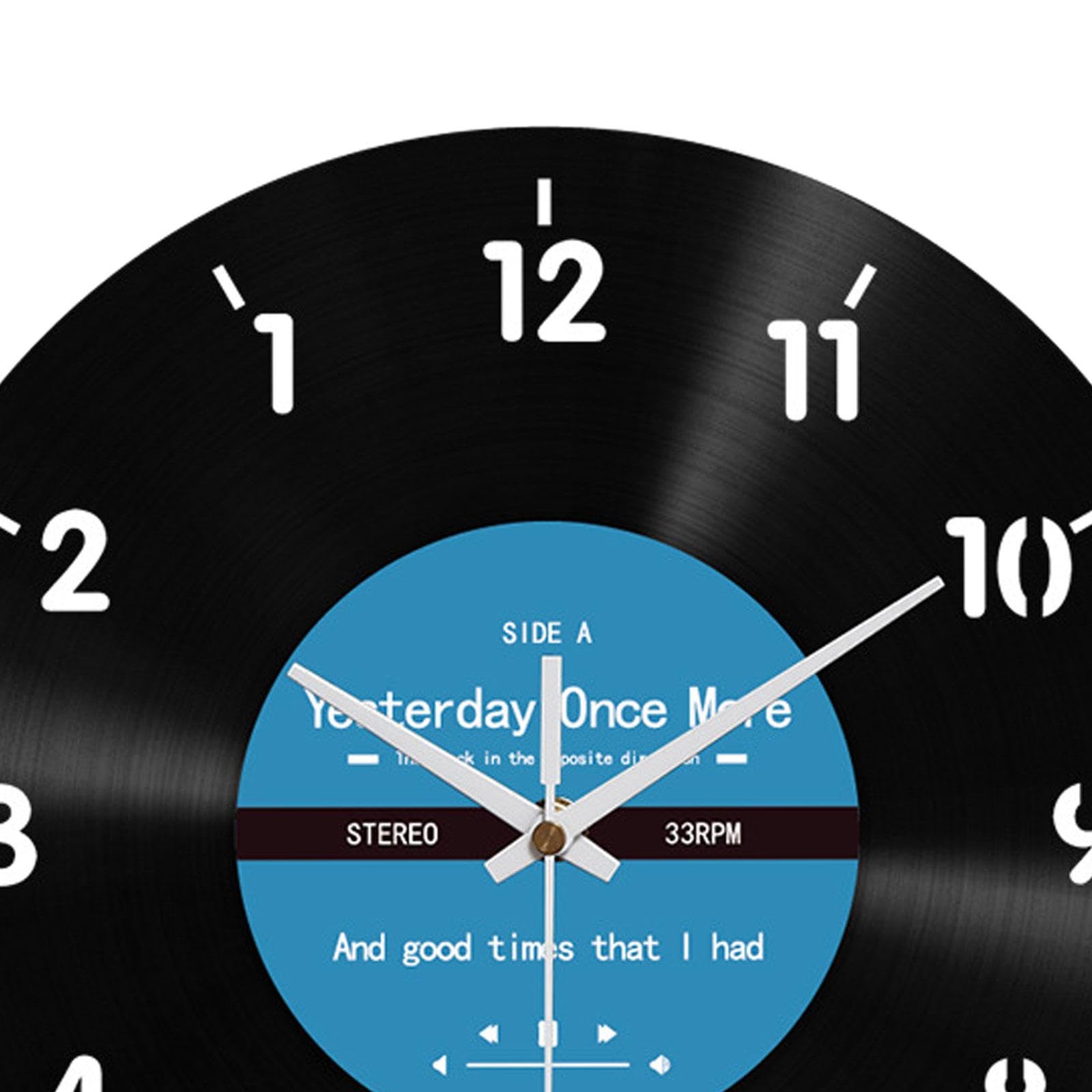 Qianly Backwards Clock for Walls Decorative Clock Backwards Running Time 12" Counter Clockwise Wall Clock for Dining Room Wall Decor - Image 2