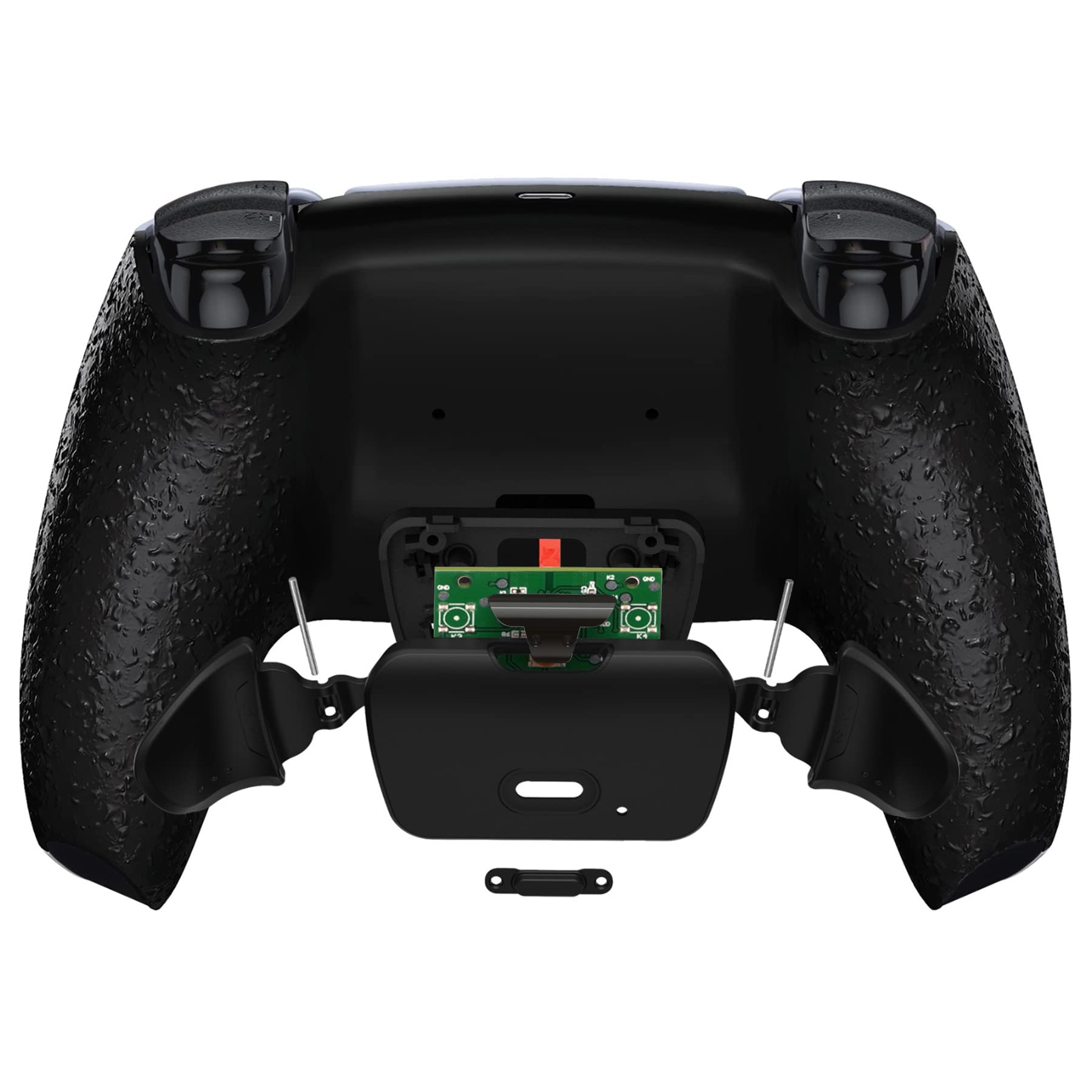 eXtremeRate Rise V3 Remap Kit Programmabile per ps5 Controller BDM-030/040/050,Palette Cover Posteriore Tasti Aggiuntivi Back Button Paddles per ps5 Joystick-Nero Antiscivolo