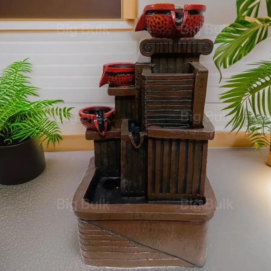 Rock Waterfall Table Top Fountain for Home Decor Indoor Outdoor Garden Fountain Gifting(Size: 59 * 26 * 40 cm
