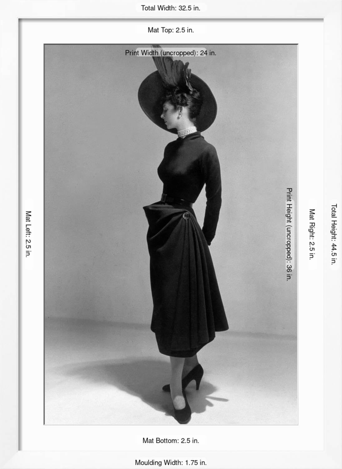 Amazon.com: ART.COM Wall Photo Dress by Christian Dior, 1948