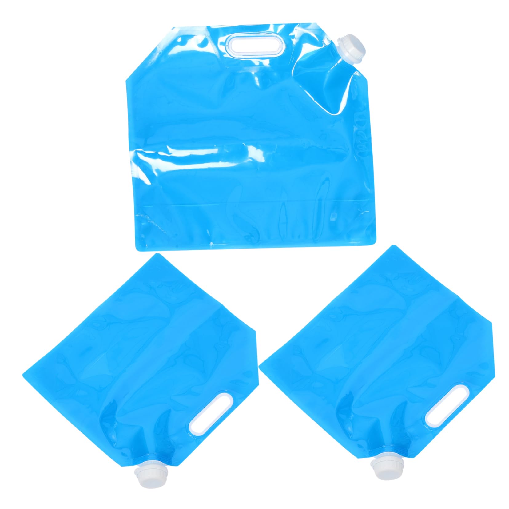 KESYOO 3pcs 5l/10l Portable Folding Water Storage Bag Pe Material Camping Hiking Water Pouch