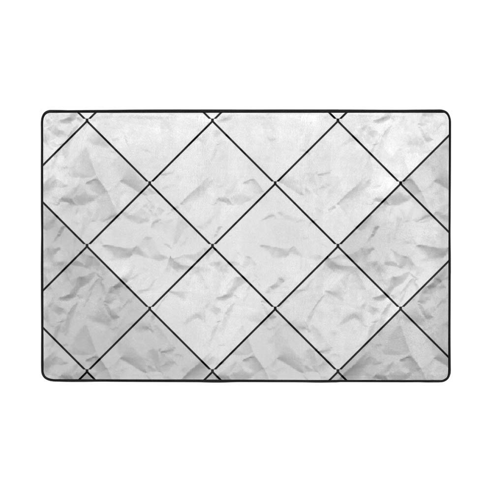 Tapis de sol salon triangles gris corail en velours épais 180x120 cm