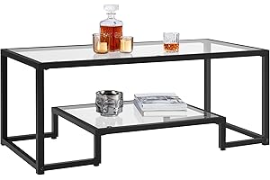 Yaheetech Black Center Table: Modern Elegance for Living Spaces