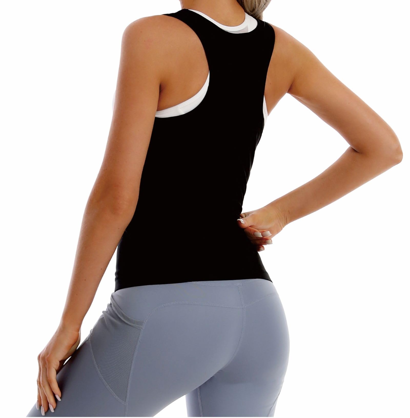 Dokelovy Sauna Suit Waist Trainer Vest for Women Belly Fat,Slimming Waist Trimmer Body Shaper Vest,Sweatsuit Workout Shirt