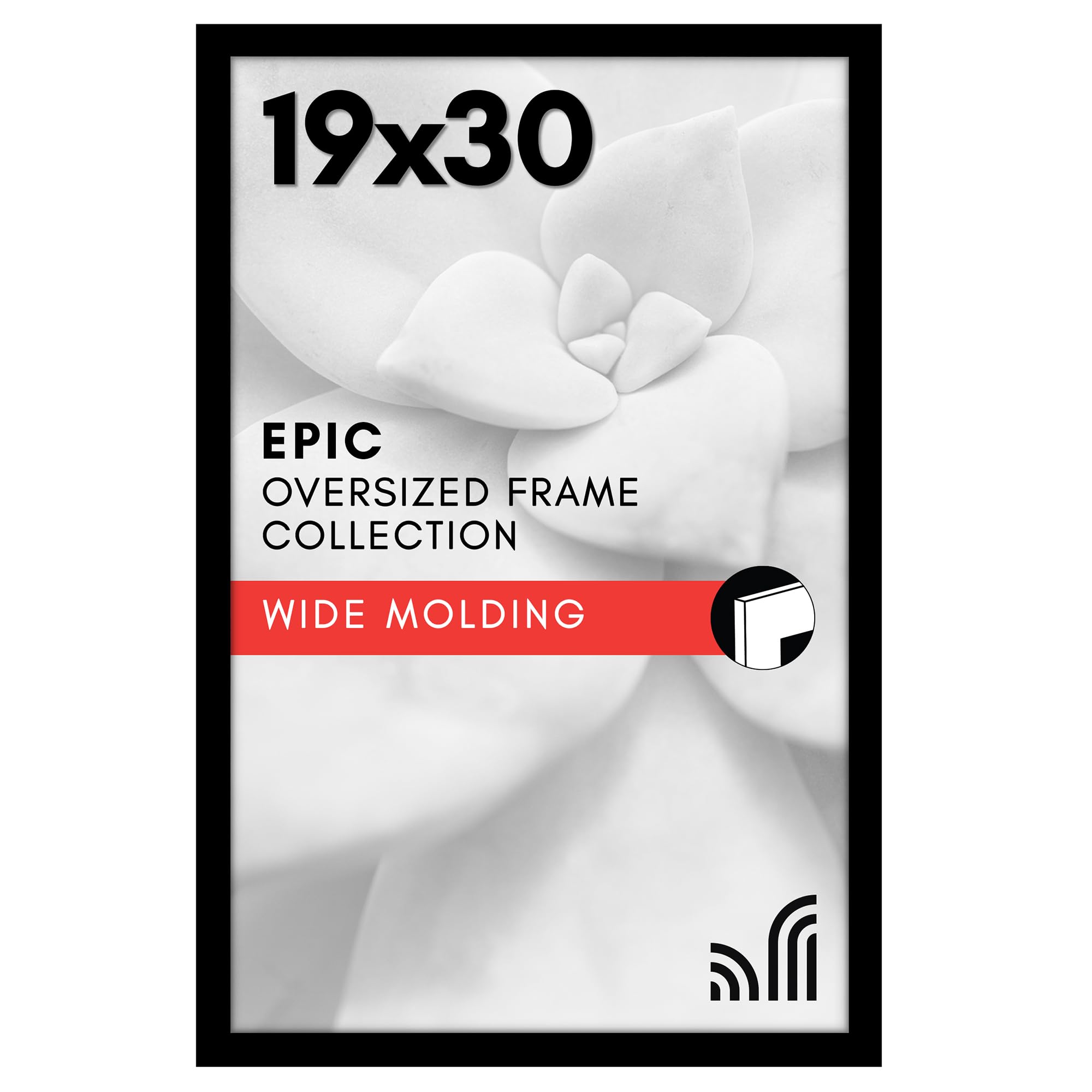 Americanflat 19x30 Poster Frame - Engineered Wood - Black