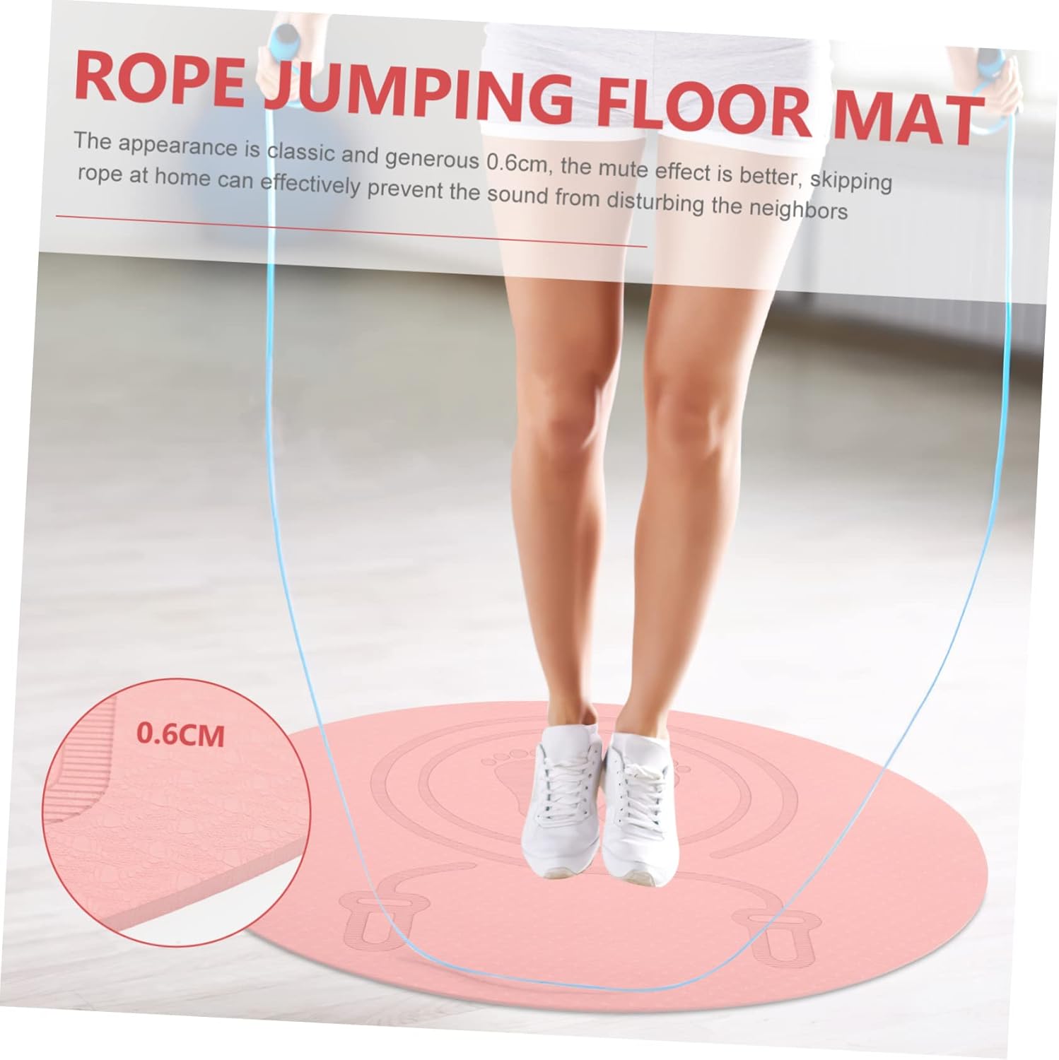 Jump Rope Mat for Boys and Girls Tpe Material Non-slip Gym Mats for Home Workout