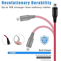 Vista 2 de BATSOEASY Paquete de 2 cables de carga USB 3DS2DS de 5 pies, cable de carga trenzado de nailon compatible con Nintendo 3DS2DSDSi