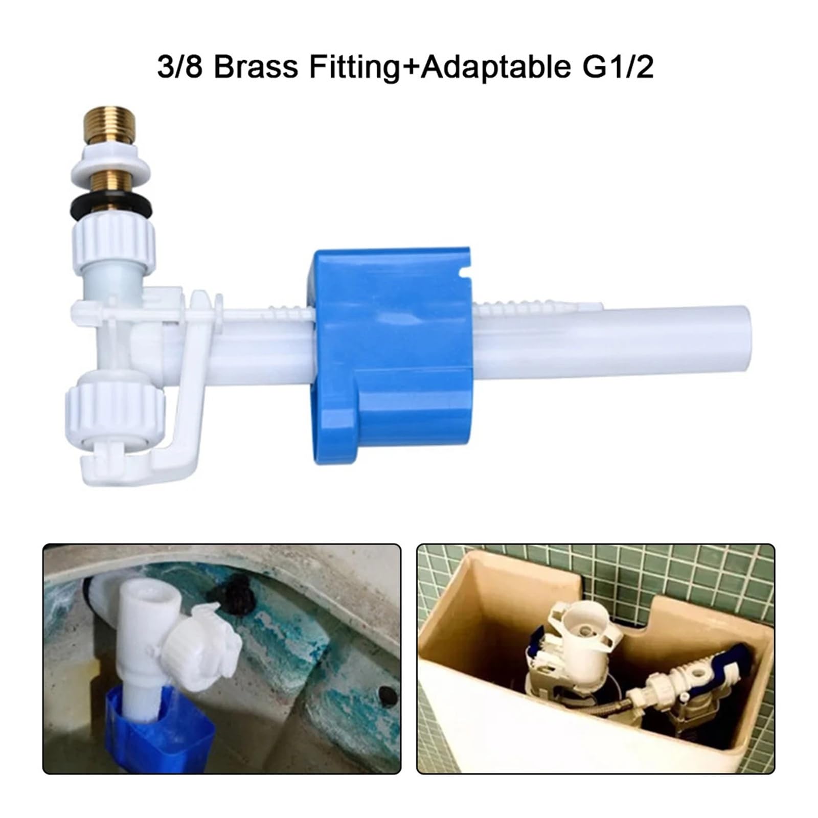 Fluxómetro manual para inodoro Válvula De Llenado Cisterna, Accesorios For Tanque Agua Inodoro, Piezas Repuesto