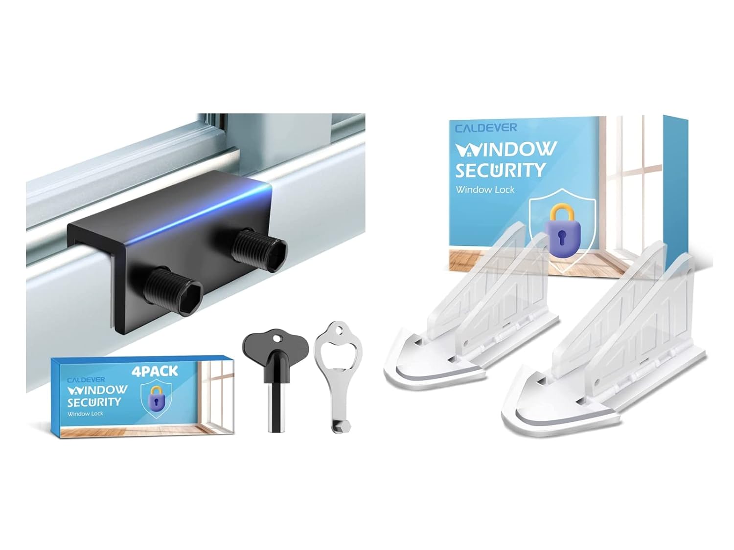 Sliding Window Door Lock Security 4 Pack Slider Windows