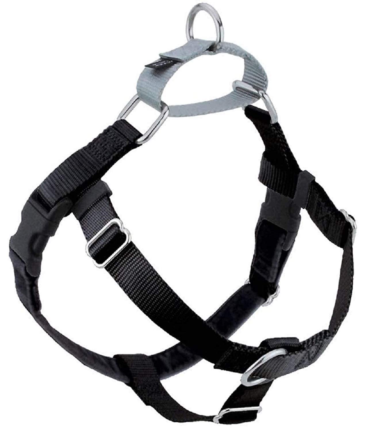 Photo 1 of 2 Hounds Design Freedom No Pull Dog Harness | Comfortable Control for Easy Walking | Adjustable Dog Harness | Small, Medium & Large Dogs | Made in USA | Solid Colors | 1" XXL Black XXL (Chest 38" - 44") Black
