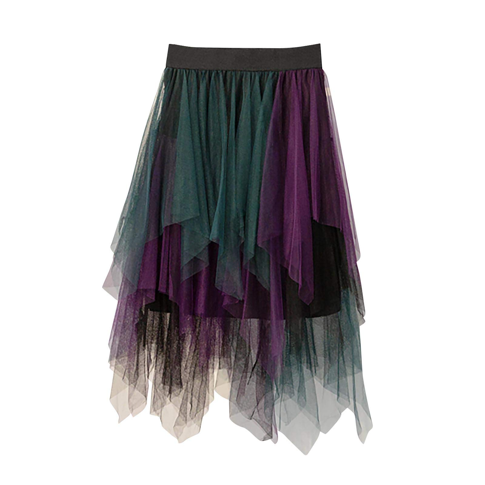 GenericWomens Summer Fall Women Loose Fit Skort Skort for Womens Midi High Cut Mesh Skort 2023 Clothes Country Concert Y2K AL for Women 2023 Deal Clearance Winter Spring