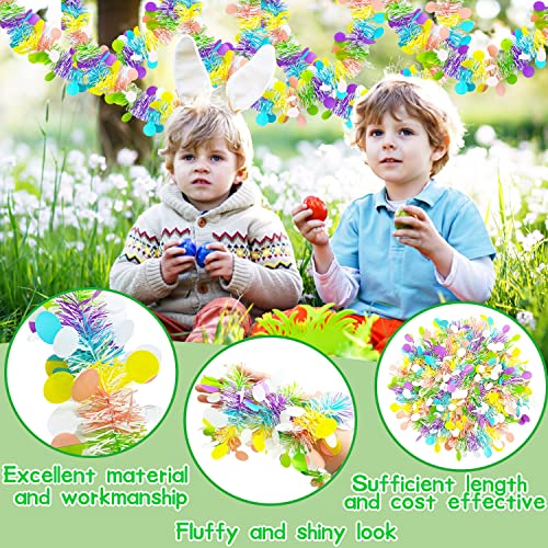 Easter Tinsel Garland,40 Feet Metallic Glitter Garlands,Mixed Color Chunky Garlands Hanging Decorations For Easter,Party Decor #TOP2