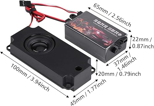 Miniatura 5 de Oumefar Juego de módulo de sistema de sonido de motor de sonido de motor RC con efecto de sistema de simulador de voz con 1 altavoz para 110