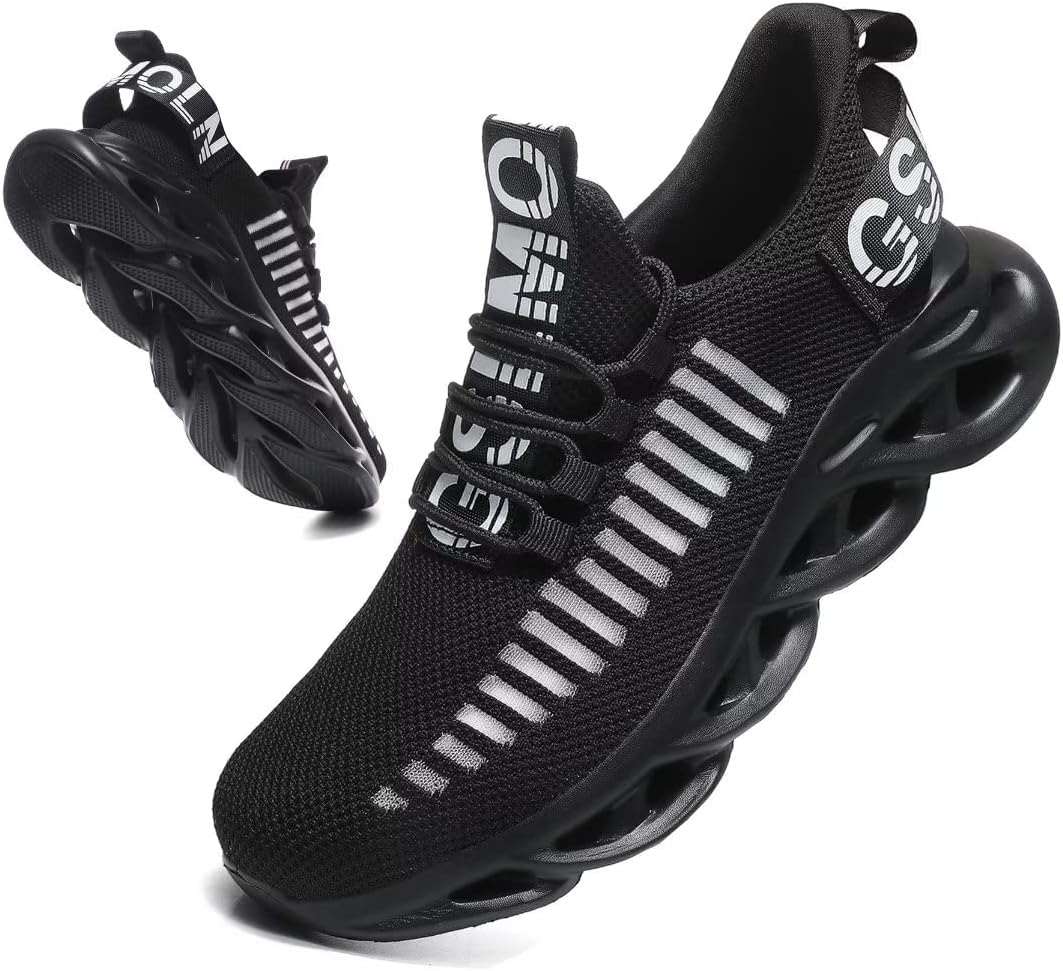 Jakcuz Women's Lace Up Walking Shoes Breathable Ultra Lightweight Sport Casual Ladies Girls Fashion Platform Sneakers