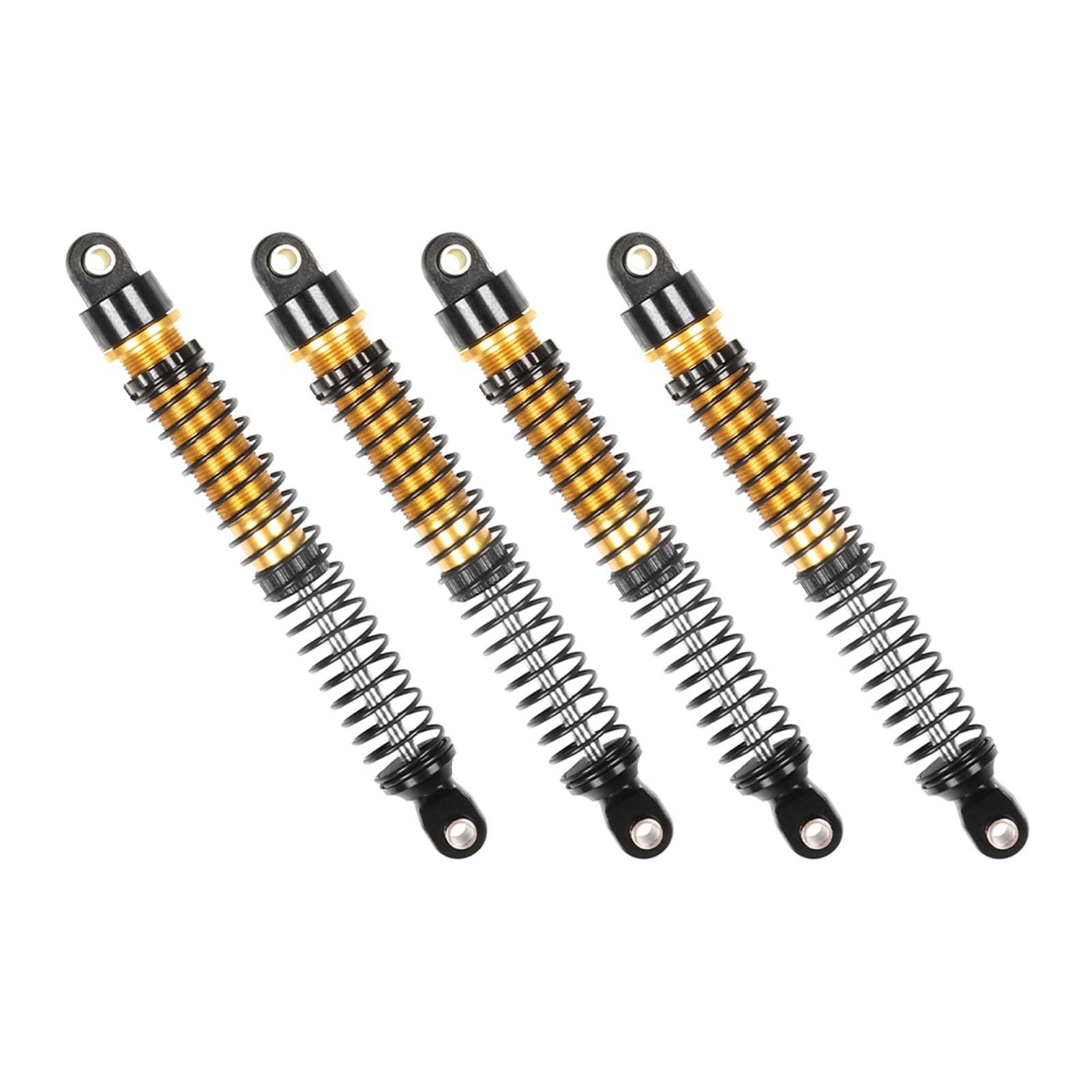 KEEDA 4 pièces Amortisseurs de filetage pour 1/18 RC Crawler TRX4M TRX4MT K10 F150 1/12 pièces de Crawler (Or, 77 mm)