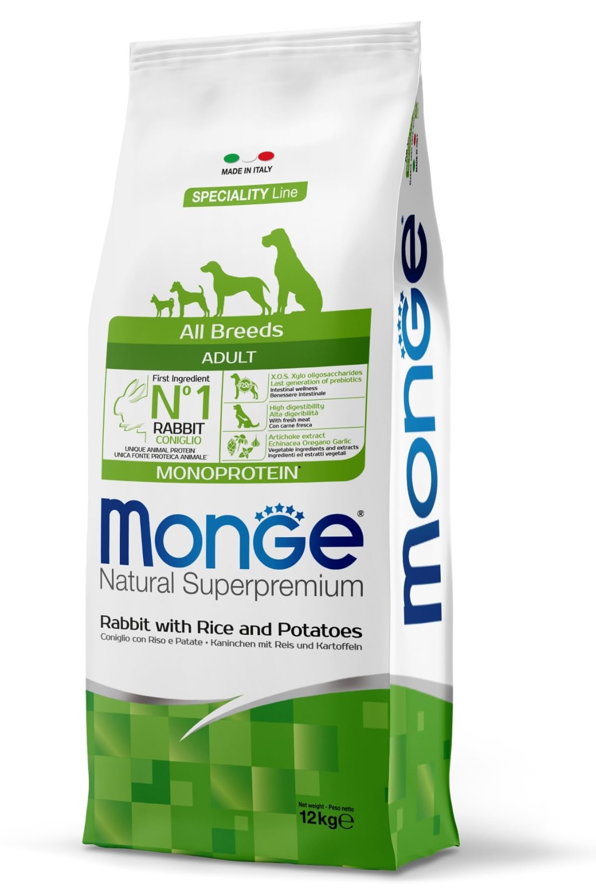 Monge Adult Conejo, arroz y Patatas 12 kg All Breeds