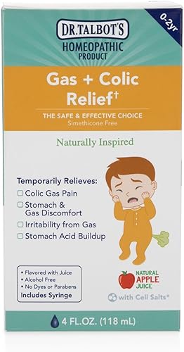 Miniatura 5 de Dr. Talbot's Medicamento líquido para aliviar gases y cólicos, de inspiración natural, para bebés, incluye jeringa, sabor a jugo de manzana, 4 onzas