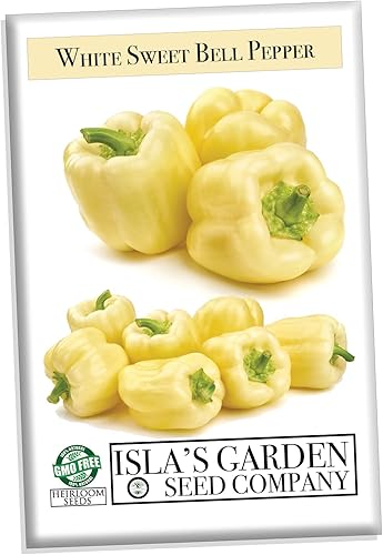 Semillas de pimiento blanco dulce para plantar, más de 20 semillas tradicionales por paquete, semillas de jardín de Isla (semillas de jardín de