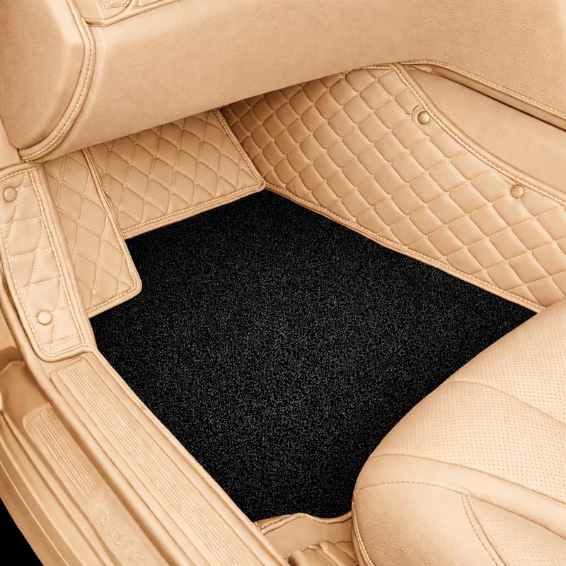 Image of SARCHI Premium 7D Car Floor Mats ? Faux Leather Luxury Custom Fit Car Foot Mats with Grass Layer, Waterproof & Washable, Non-Slip Floor Tray Protection, Maruti Suzuki S-Cross Model (2012-2018)