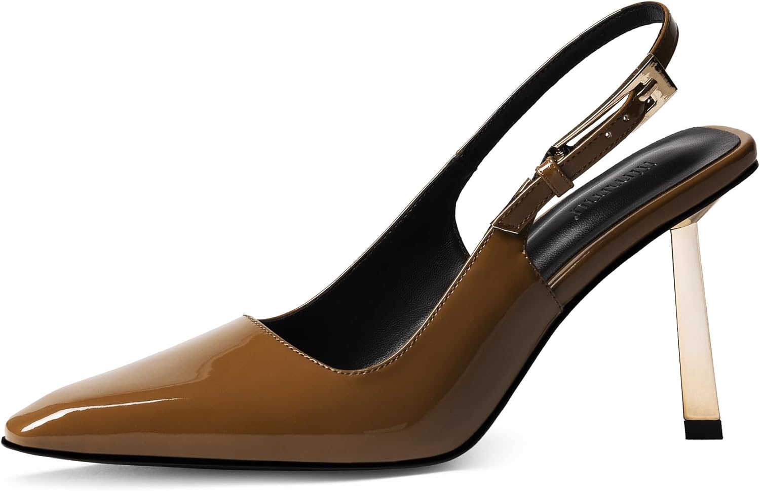 iiimmu Slingback Heels for Women 3.5 in / 4 in Kitten Heel Closed Toe Pumps Dress Shoes