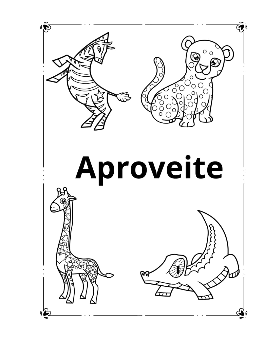 Animais fofos para colorir