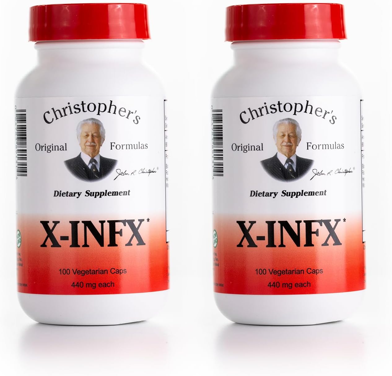 Christopher's Original Formulas X-INFX Formula, Natural Immune Support, 2 Pack, 100 Caps Each