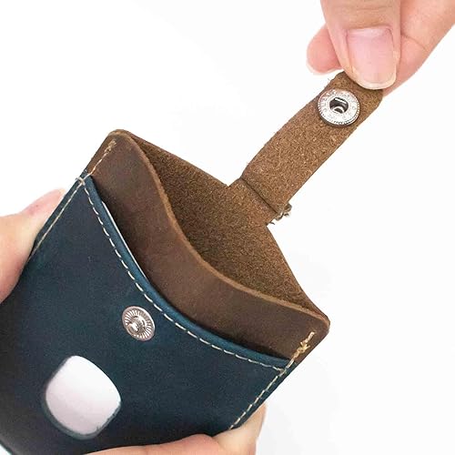 Vista 124 de Boshiho. Funda vertical, de piel, para tarjeta de identificación con cordón resistente., Bolso