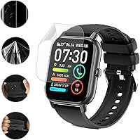 Vista 4 de Protector de pantalla compatible con Quican, Tensky ID208 PLUS Smartwatch (paquete de 6) película de TPU transparente compatible con reloj