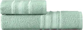 Toalha Banho + Toalha Rosto Teka-Escala 100% Algodão 280g/m² (Verde Claro)