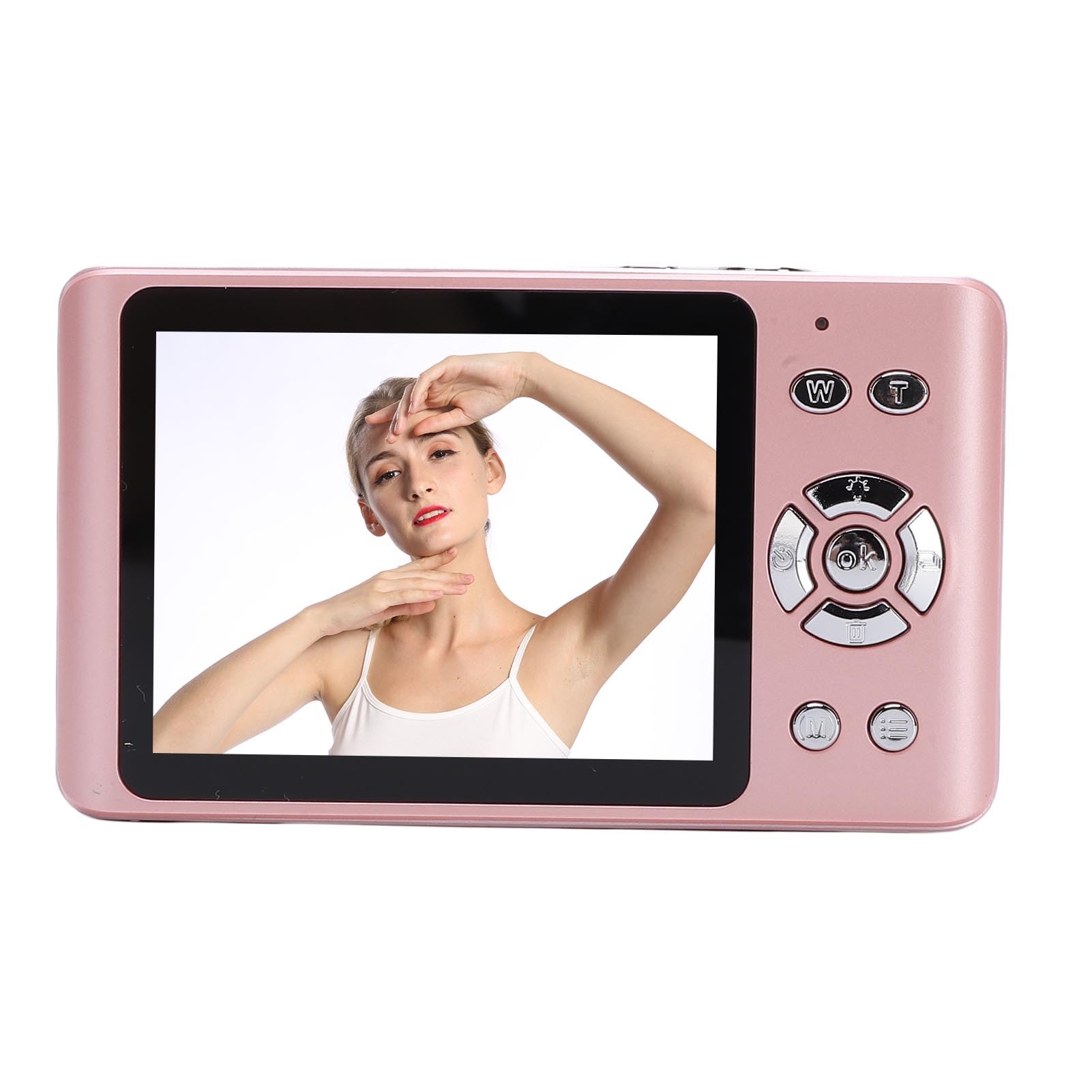 Digital Camera, 64MP 4K CCD Vlog Camera with 2.8 Inch HD Screen for Photography, 18x Zoom, 1200mAh Battery, Auto Focus, Supports up to 256GB Small Memory Card (Roseate)-image-18