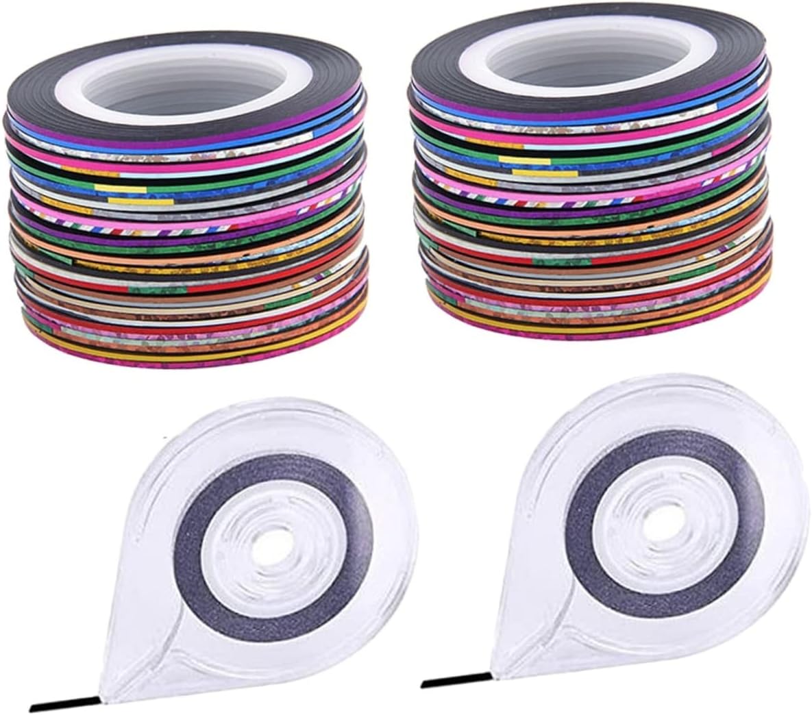 60rolls Striping Tape for Nail Art Mixed Colors for DIY Decoration for Manicure and Pedicure Easy to Apply Crisp Lines Total