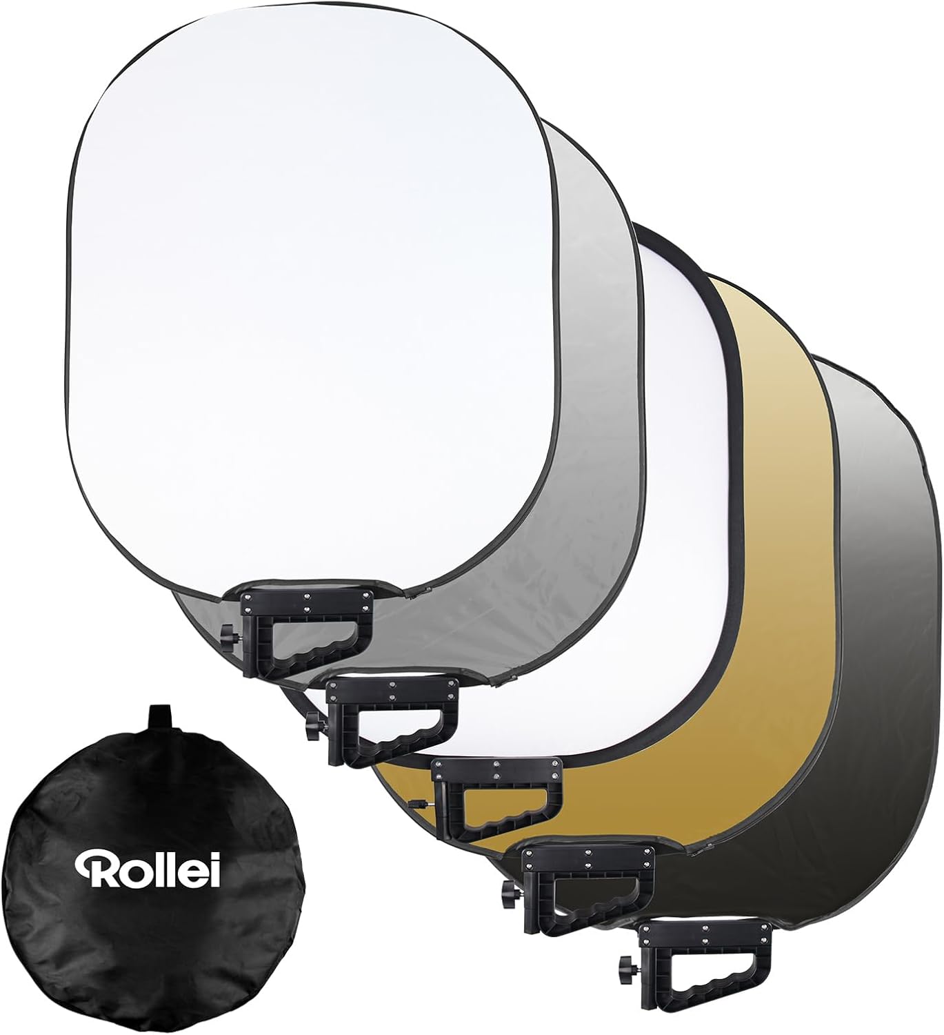 Rollei 5-in-1 Reflector Photography Foldable 72 x 90 cm Light Diffuser Photo for Portrait and Product Photography Lightweight Compact 700 g Outdoor Lighting with Carry Bag Photo Reflector Light