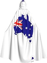 Australian Flag Map Printing Vampire Halloween Hooded Cloak For Costume Balls Stage Use,Stage Costumes Large Hooded Cloak