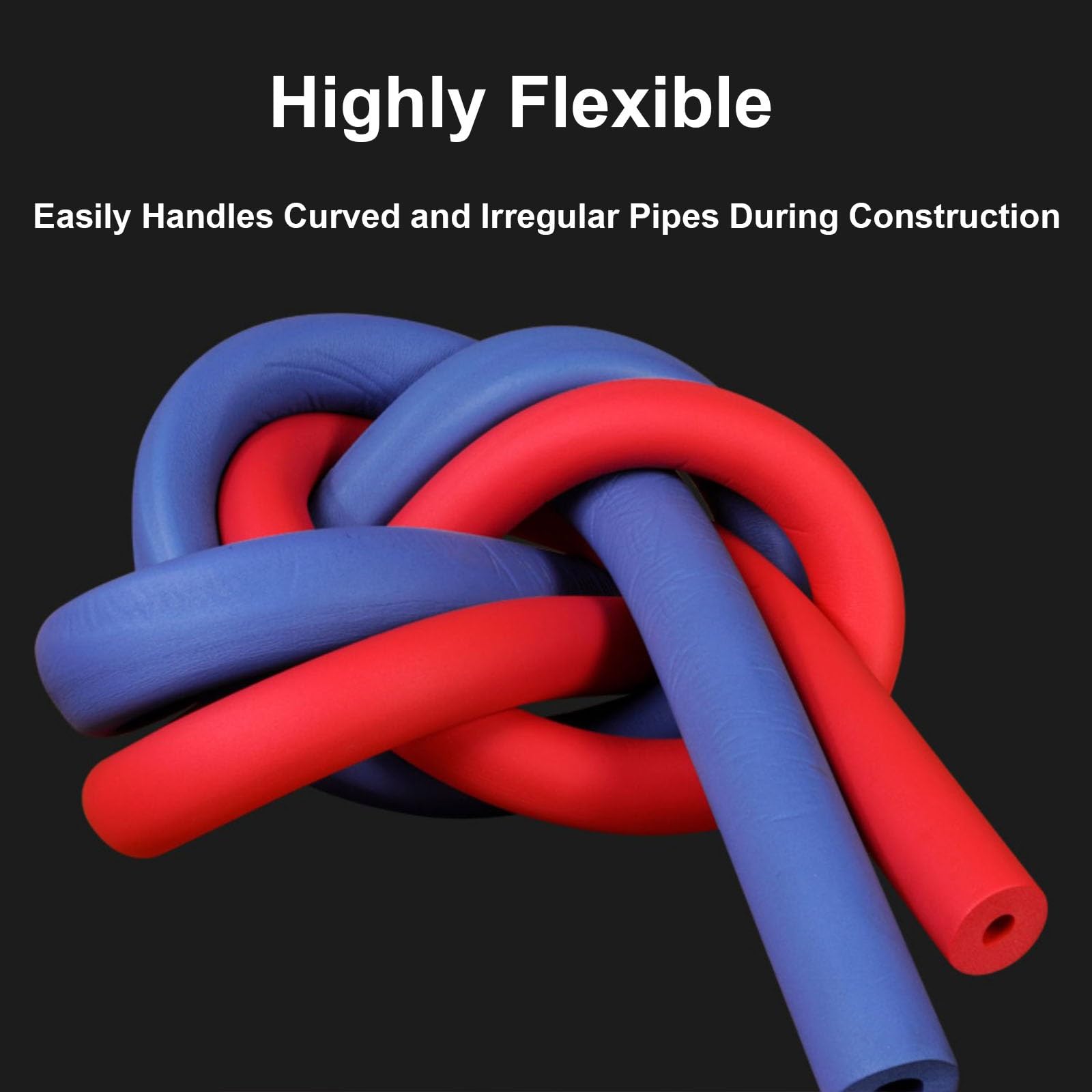 Paquete de 3 Aislante Tubo Aire Acondicionado, Tubo Espuma Aislante para Piscinas Interiores y Exteriores, Manijas, Grifos, Aspersores y Calentadores(Blue,4.3*2.0cm/1.7in*0.8in)