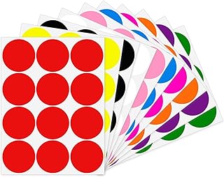 2 Inch Removable Stickers Large Colored Dot Stickers Big Waterproof Roun...