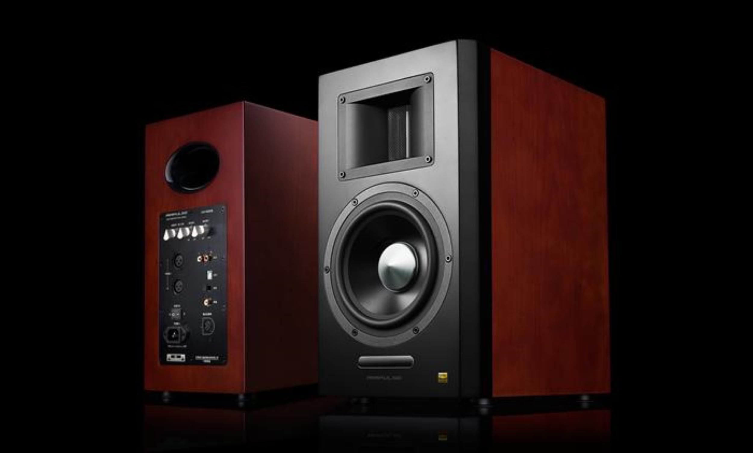 EDIFIER AIRPULSE A300 - 2.0 Studiomonitore (160W) mit Bluetooth V5.0 (aptX), Bändchen-Hornhochtöner für präzise und klarste Höhen, vielseitige Anschlussmöglichkeiten, inkl. Fernbedienung