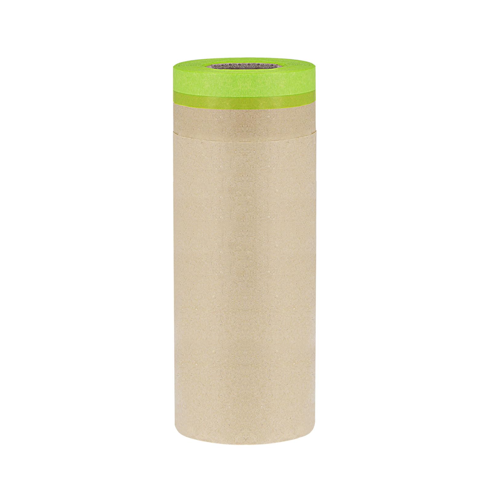 uxcell Pre-Taped Masking Paper 18 Inch x 49 Feet Brown Paper High-Tack Tape Painters Masking Film for Painting Automotive Floor Protection and Covering, Green