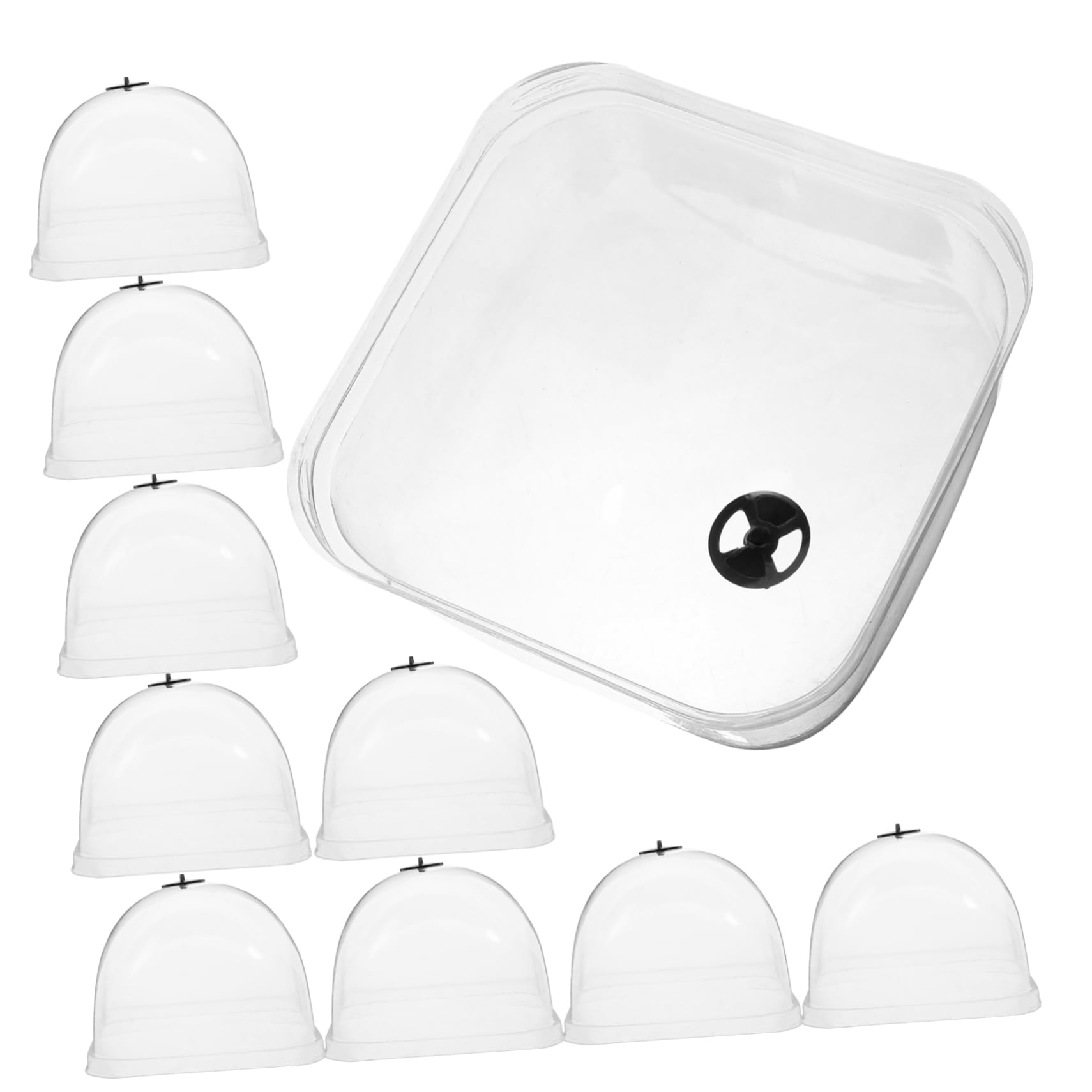 GALPADA 2 Set Copertura Idratante per Semina Piante Campane da Giardino Protettore Vegetale Pianta Copertina Cloche da Giardino Protettori degli Alberi Cupola Plastica 10 Pezzi * 2