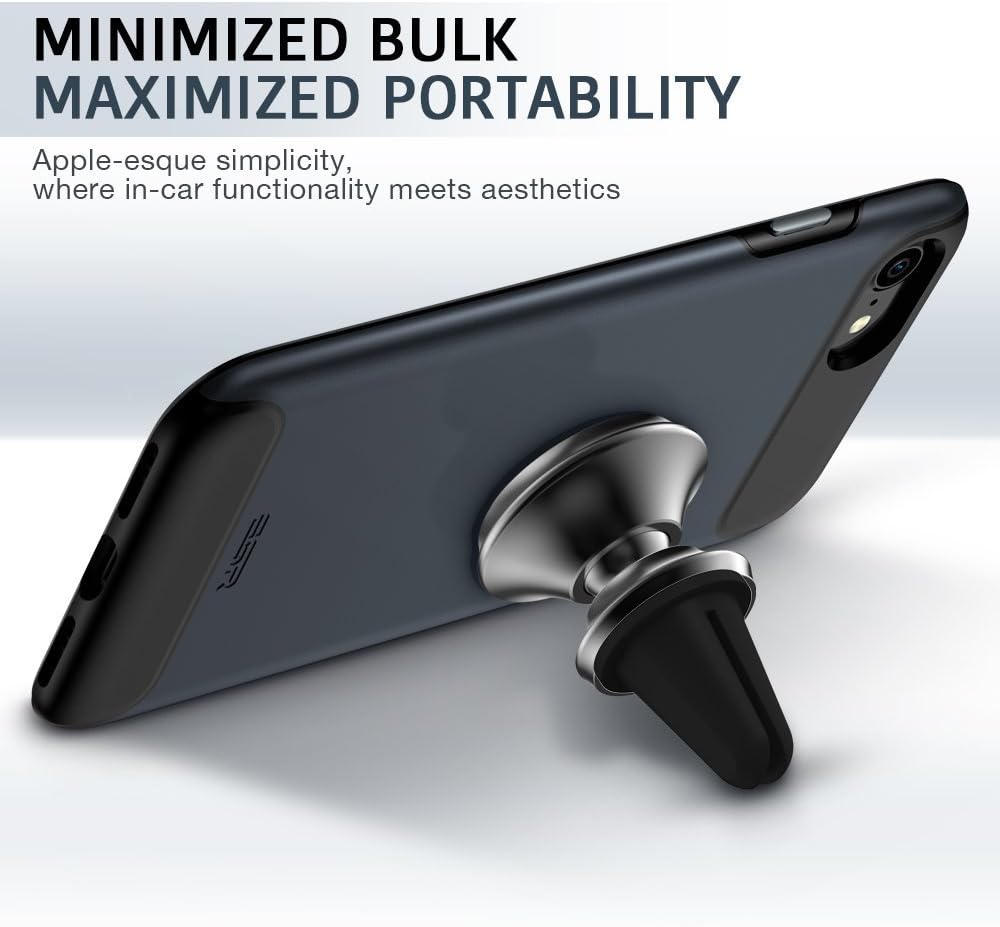 ESR iPhone 7 Case, iPhone 7 Magnetic Case,[Slim Fit] [Shock-Absorption] Hard PC Protective Case Cover with Magnetic Car-Mount Function for 4.7 inches iPhone 7 (Black)