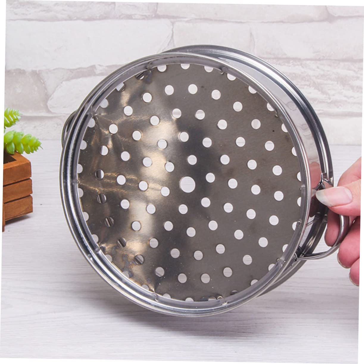 Vaporera Inoxidable para Cocinar al Vapor 2 Niveles Cesta Multifuncional para Verduras y Dumplings Uso Doméstico de Limpiar
